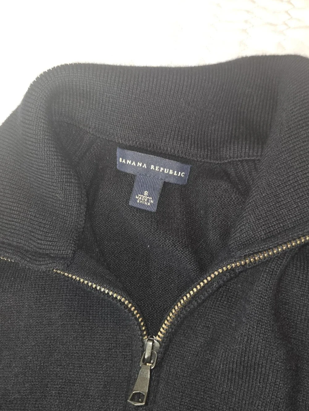 Banana Republic Black Men's Full-Zip Sweater